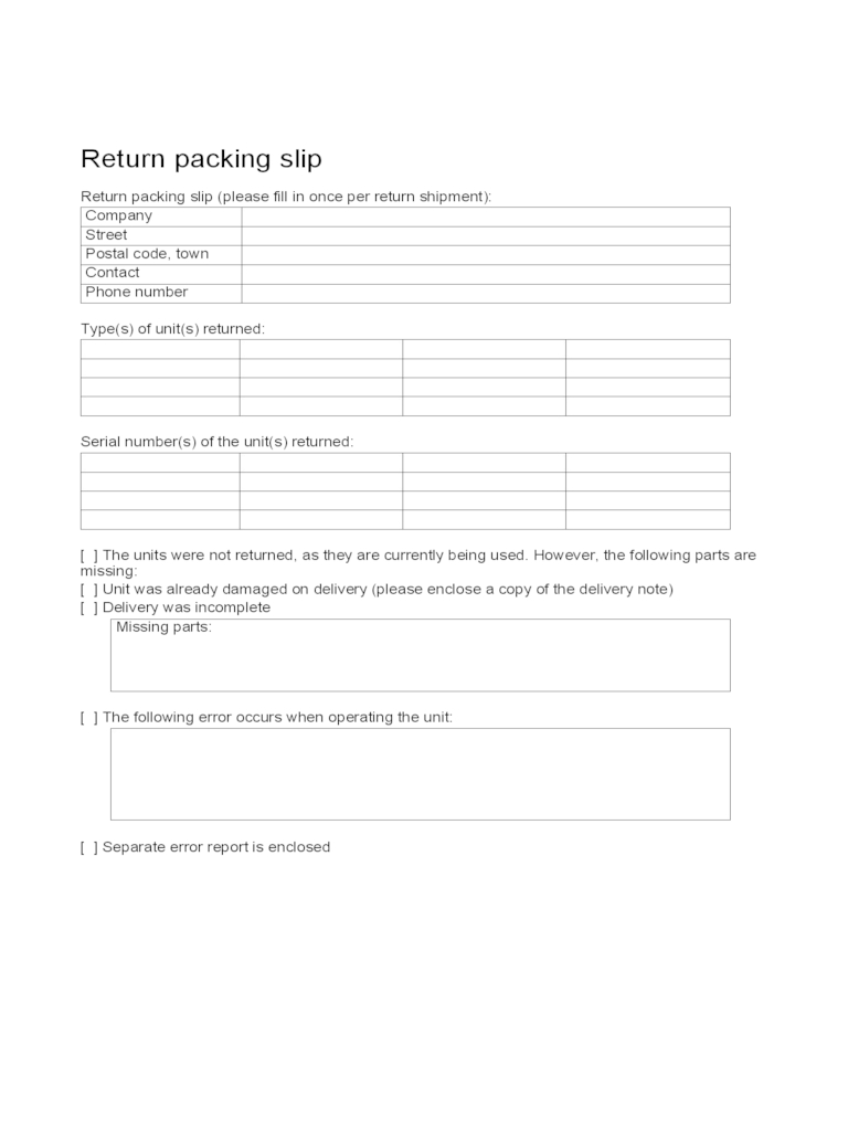 Free Packing Slip Template. Excel Sales Invoice Template 1 0 Pertaining To Blank Packing List Template