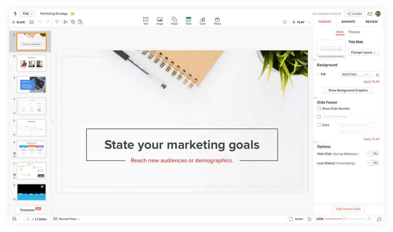 Free Powerpoint Maker | Import & Edit Ppt Online – Zoho Show With How To Edit A Powerpoint Template