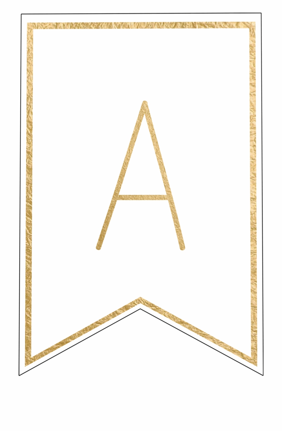Free Printable Banner Letters Template - Letter Png Gold Pertaining To Printable Letter Templates For Banners