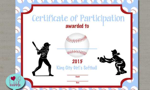 Free Printable Baseball Award Certificates Templates in Softball Certificate Templates