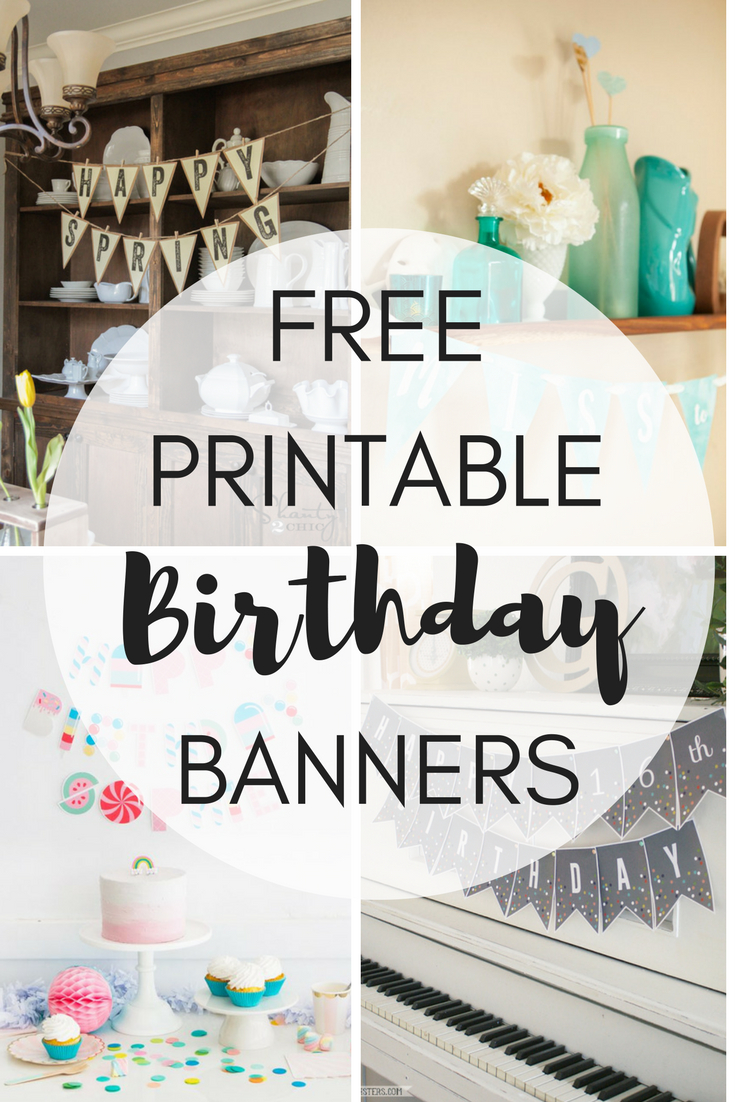 Free Printable Birthday Banners – The Girl Creative Within Free Printable Happy Birthday Banner Templates