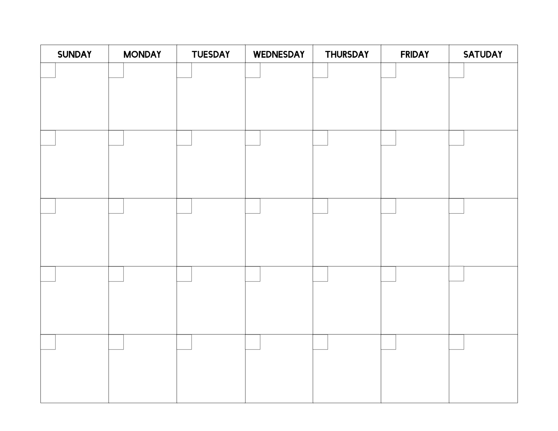 Free Printable Blank Calendar Template – Paper Trail Design Pertaining To Full Page Blank Calendar Template