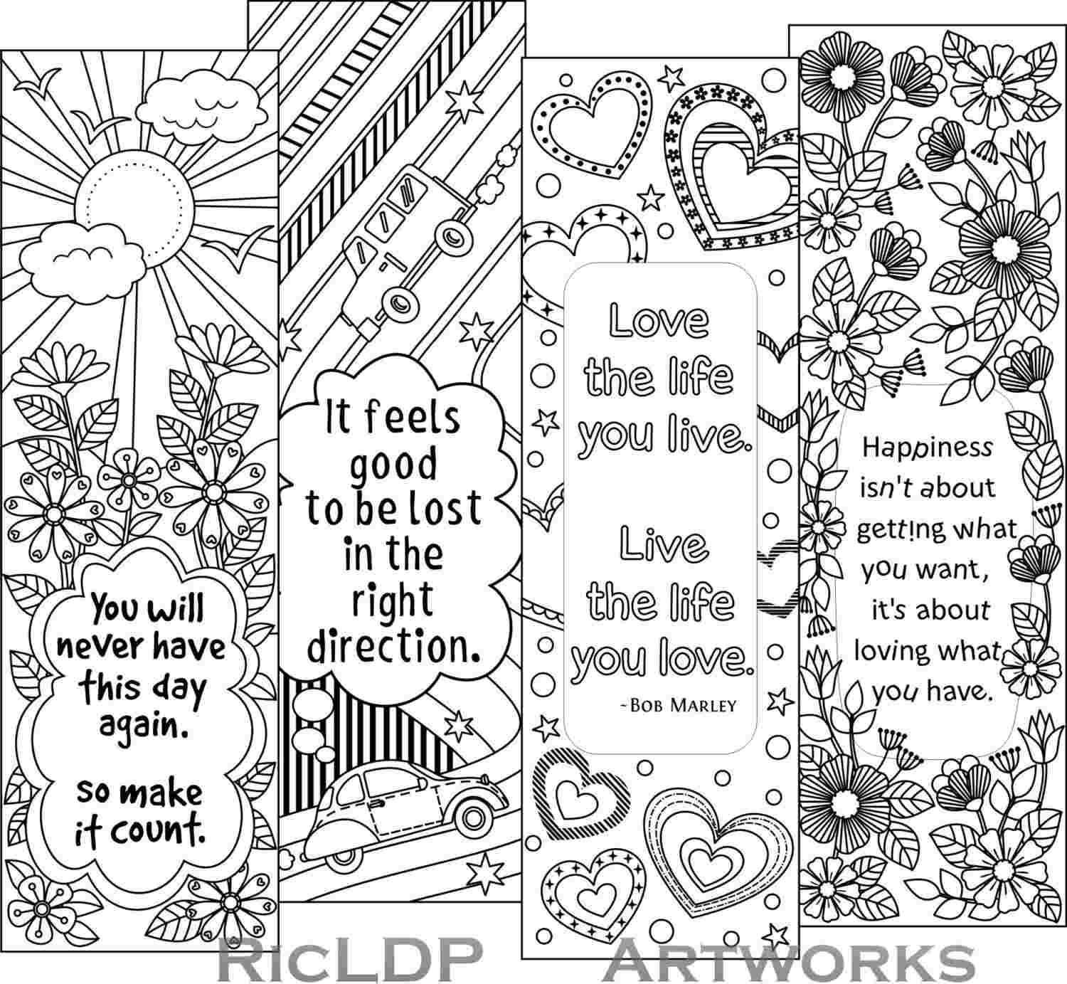 Free Printable Coloring Bookmarks Templates Free Coloring Intended For Free Blank Bookmark Templates To Print