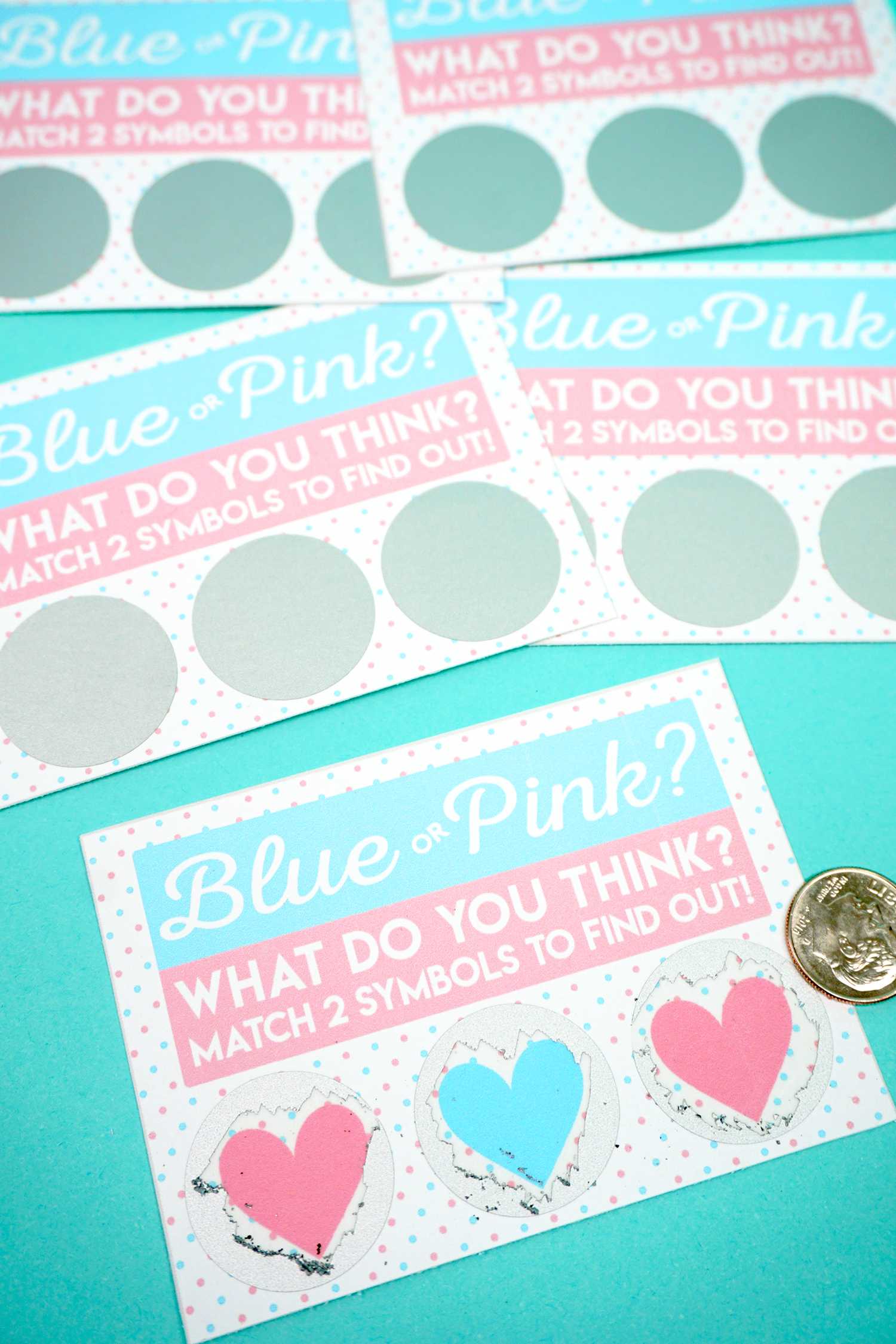 Free Printable Gender Reveal Scratch Off Cards – Happiness For Scratch Off Card Templates