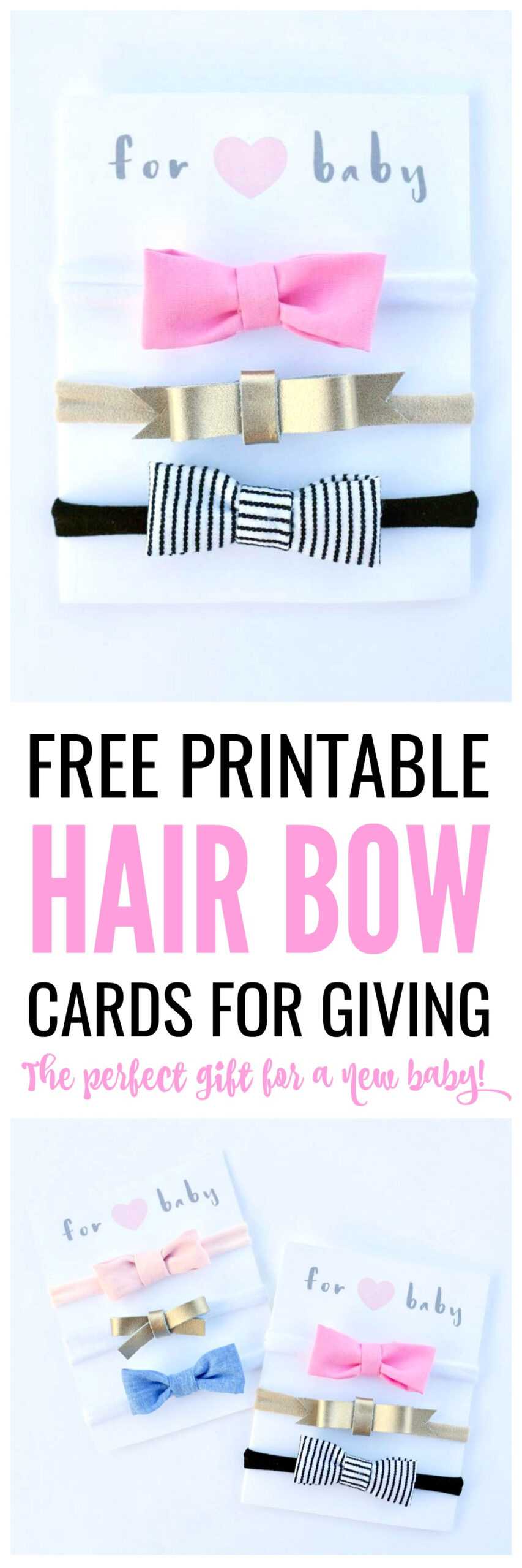 Free Printable Hair Bow Cards For Diy Hair Bows And Intended For Headband Card Template