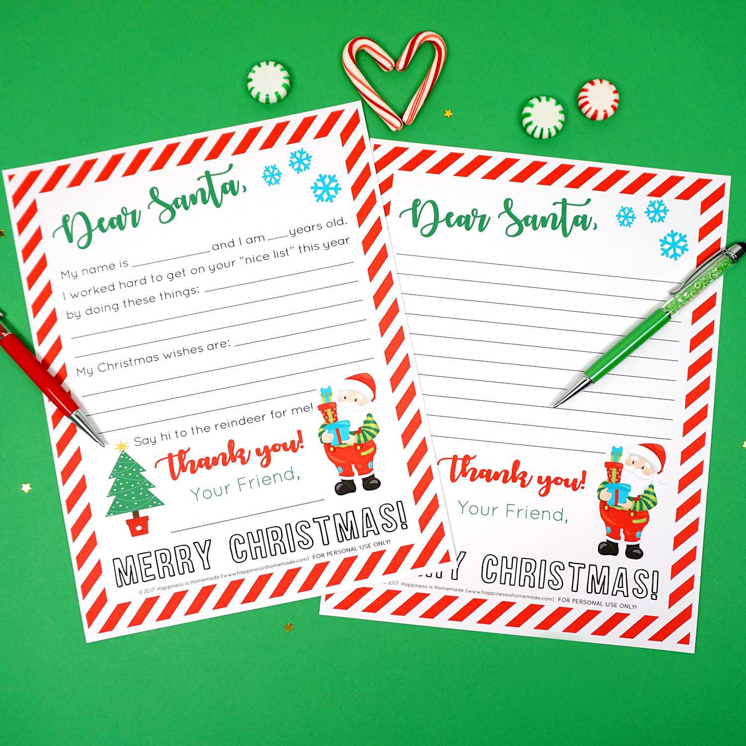 Free Printable Letter To Santa – Happiness Is Homemade In Letter From Santa Template Word