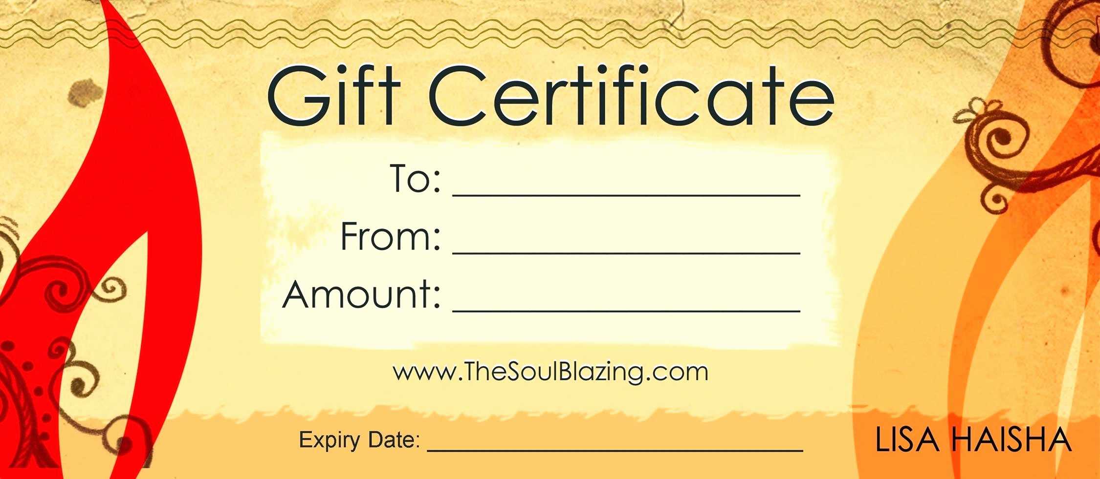 Free Printable Massage Gift Certificate Templates Intended For Massage Gift Certificate Template Free Printable
