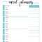 Free Printable Meal Planner Set – The Cottage Market For Blank Meal Plan Template