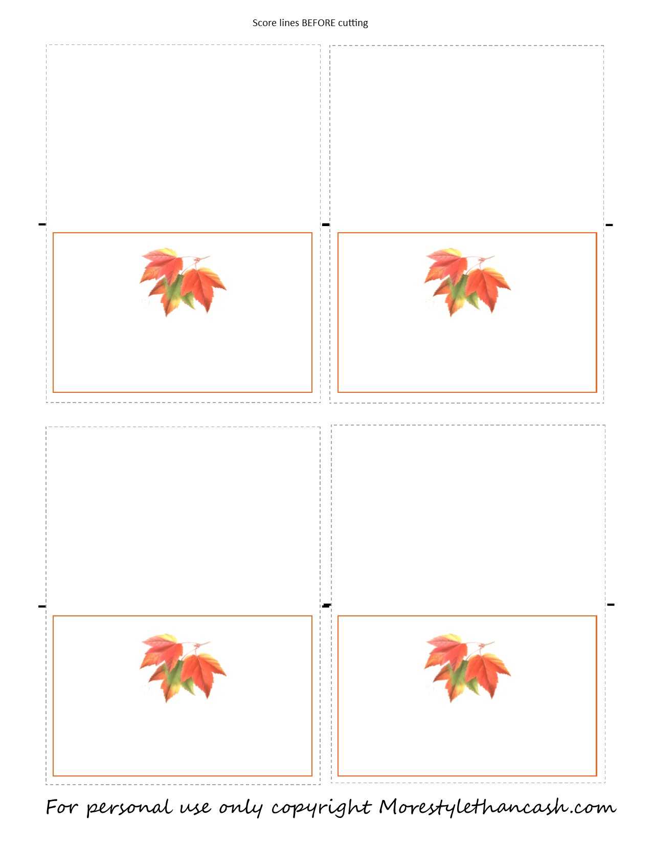 Free Printable Thanksgiving Place Card Leaf Within Thanksgiving Place Card Templates