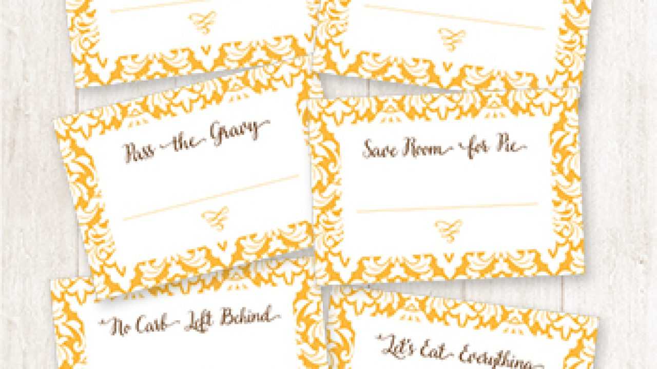 Free Printable Thanksgiving Place Cards | Chickabug Within Thanksgiving Place Card Templates
