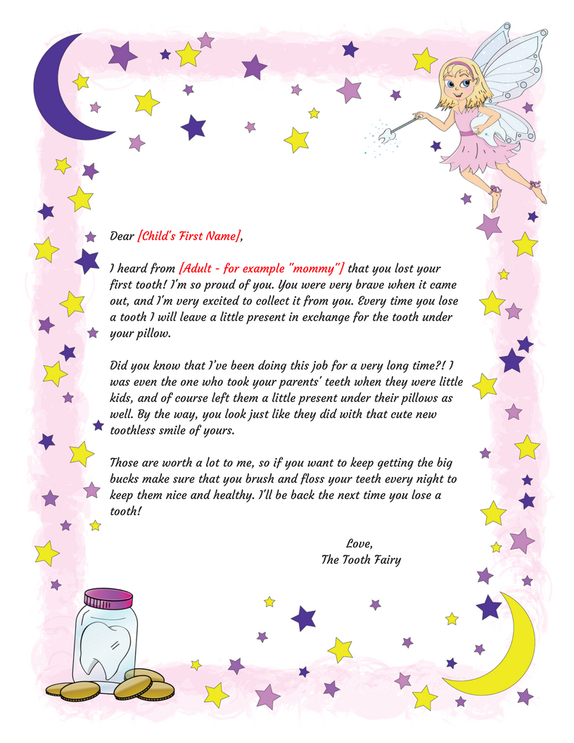 Free Printable Tooth Fairy Letter Template ] – Tooth Fairy Intended For Tooth Fairy Certificate Template Free