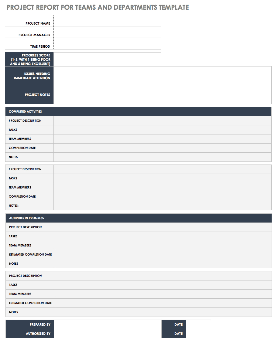 Free Project Report Templates | Smartsheet In Simple Project Report Template