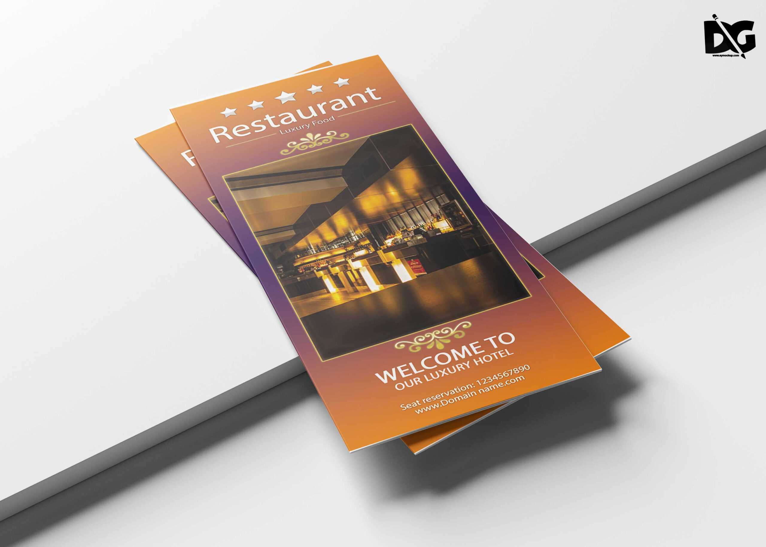 Free Psd Hotel Tri Fold Brochure Template | Free Psd Mockup For Welcome Brochure Template