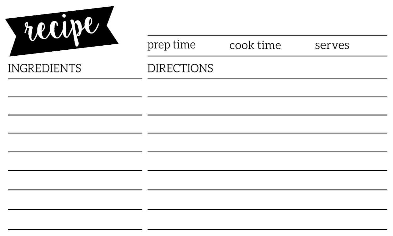 Free Recipe Card Template Printable – Paper Trail Design Pertaining To Free Templates For Cards Print