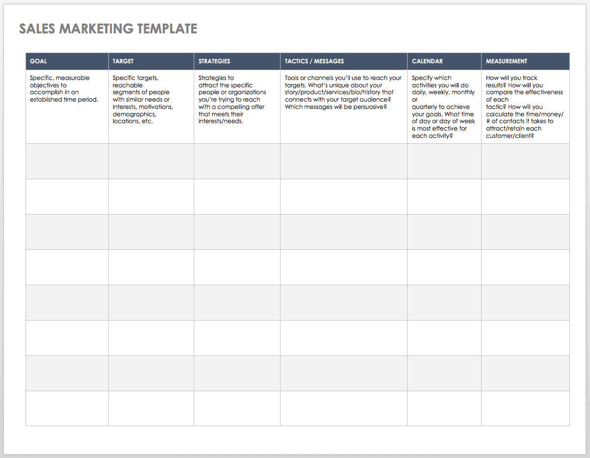 Free Sales Pipeline Templates | Smartsheet For Sales Manager Monthly Report Templates