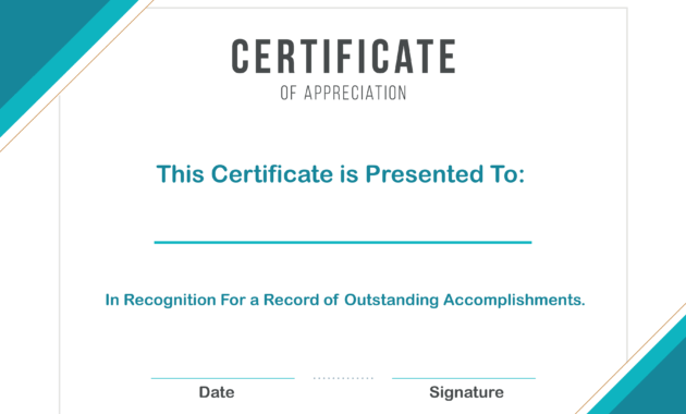 Free Sample Format Of Certificate Of Appreciation Template with Certificate Of Recognition Word Template