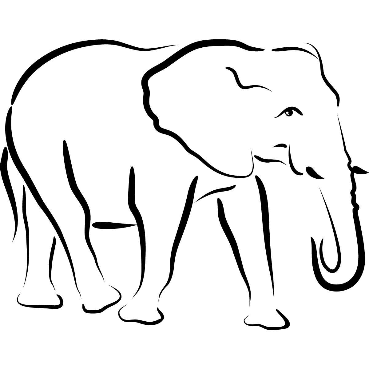Free Simple Elephant Outline, Download Free Clip Art, Free Intended For Blank Elephant Template