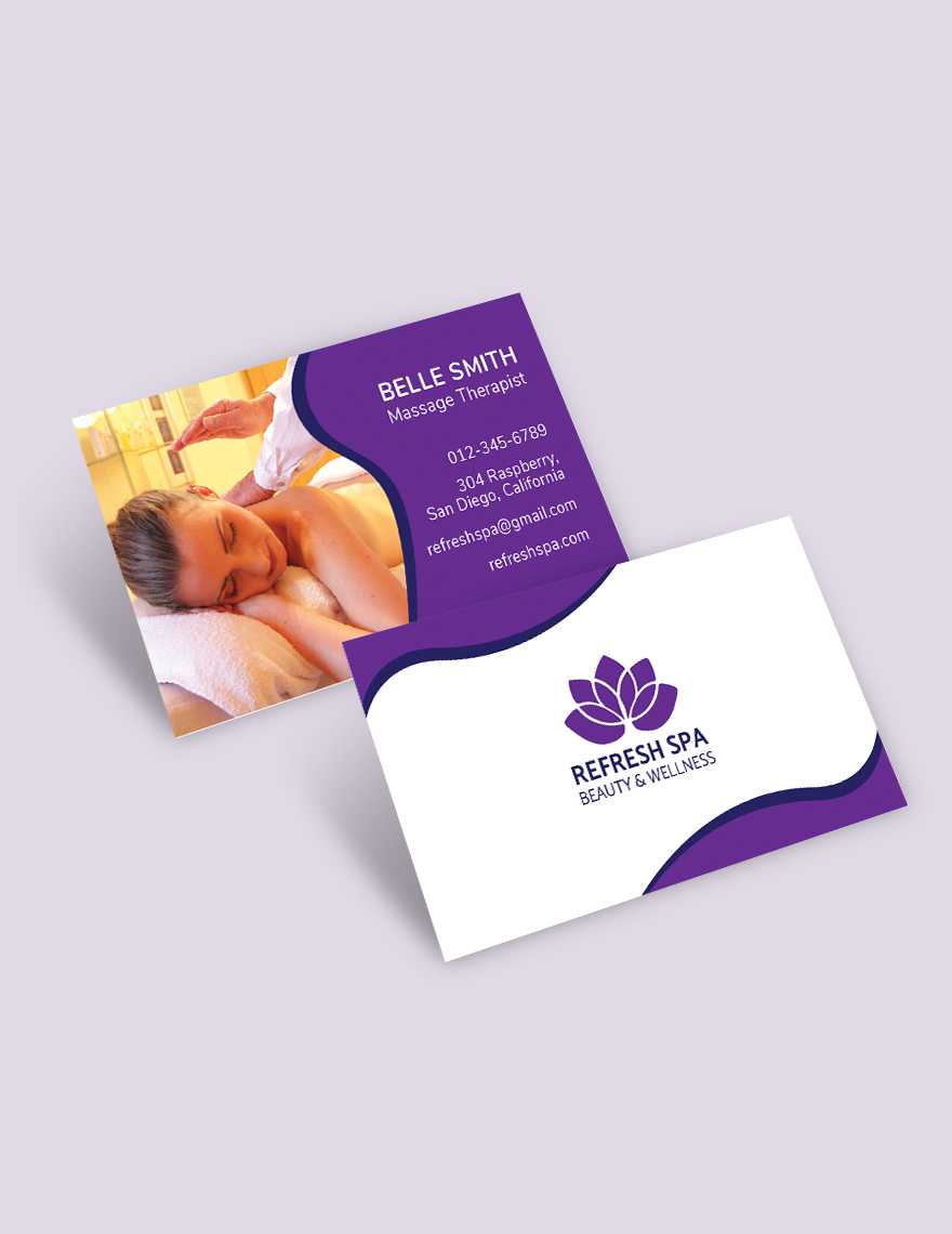 Free Spa Center Business Card Template – Free Templates Inside Massage Therapy Business Card Templates