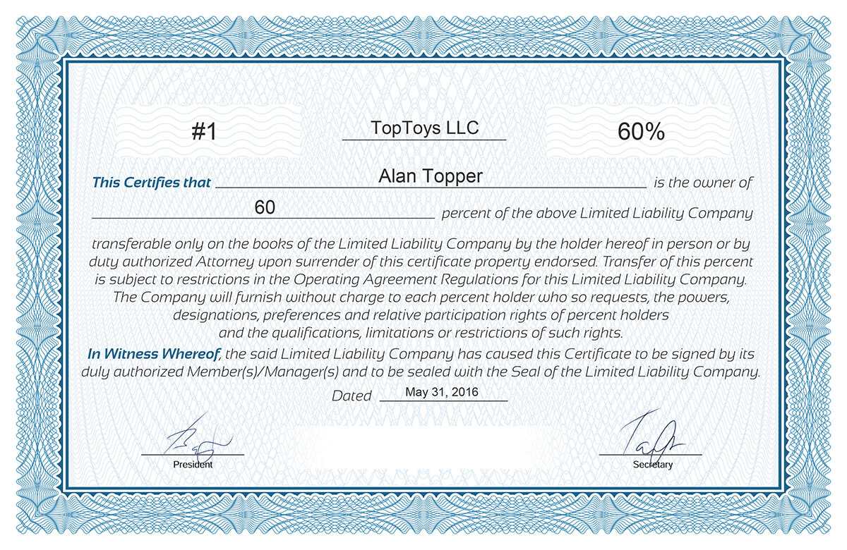 Free Stock Certificate Online Generator Throughout Shareholding Certificate Template