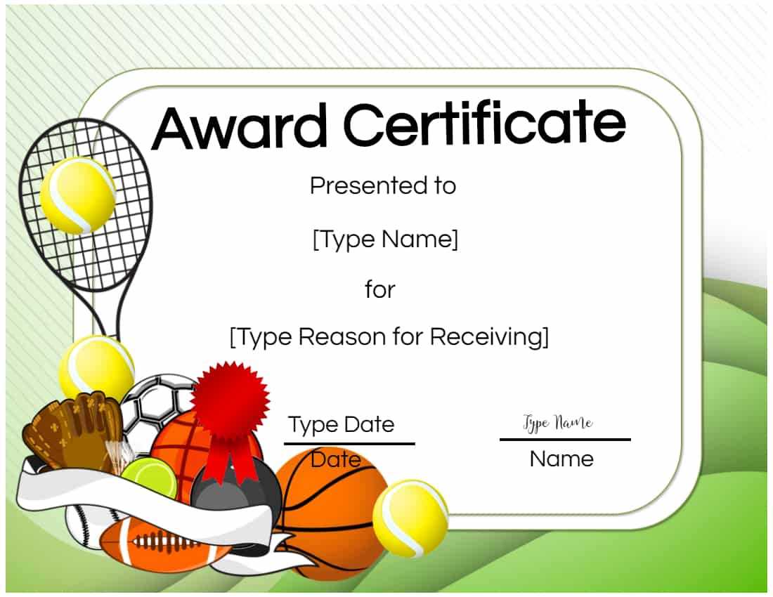 Free Tennis Certificates | Edit Online And Print At Home Intended For Tennis Certificate Template Free