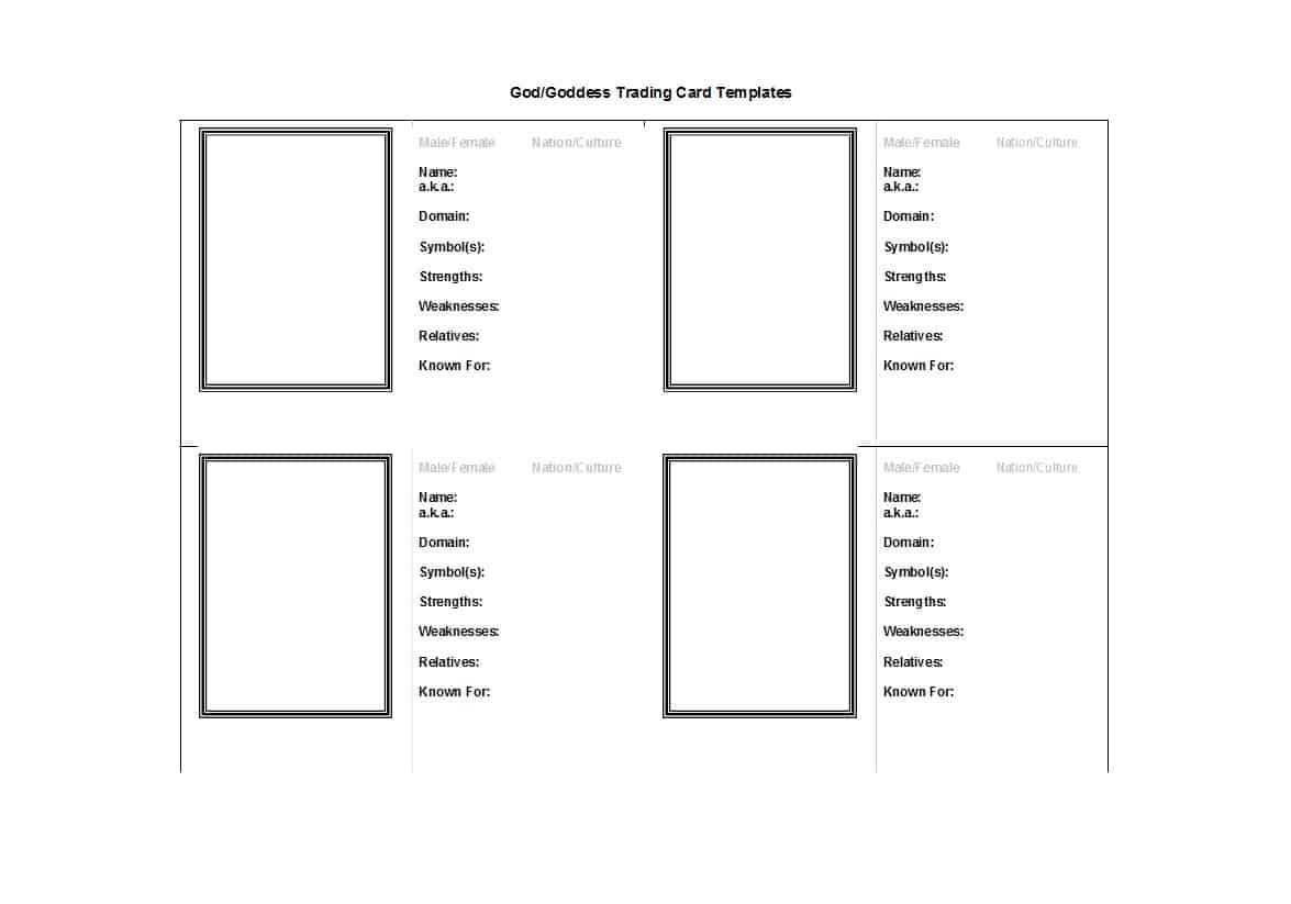 Free Trading Card Template – Zohre.horizonconsulting.co Pertaining To Trading Card Template Word