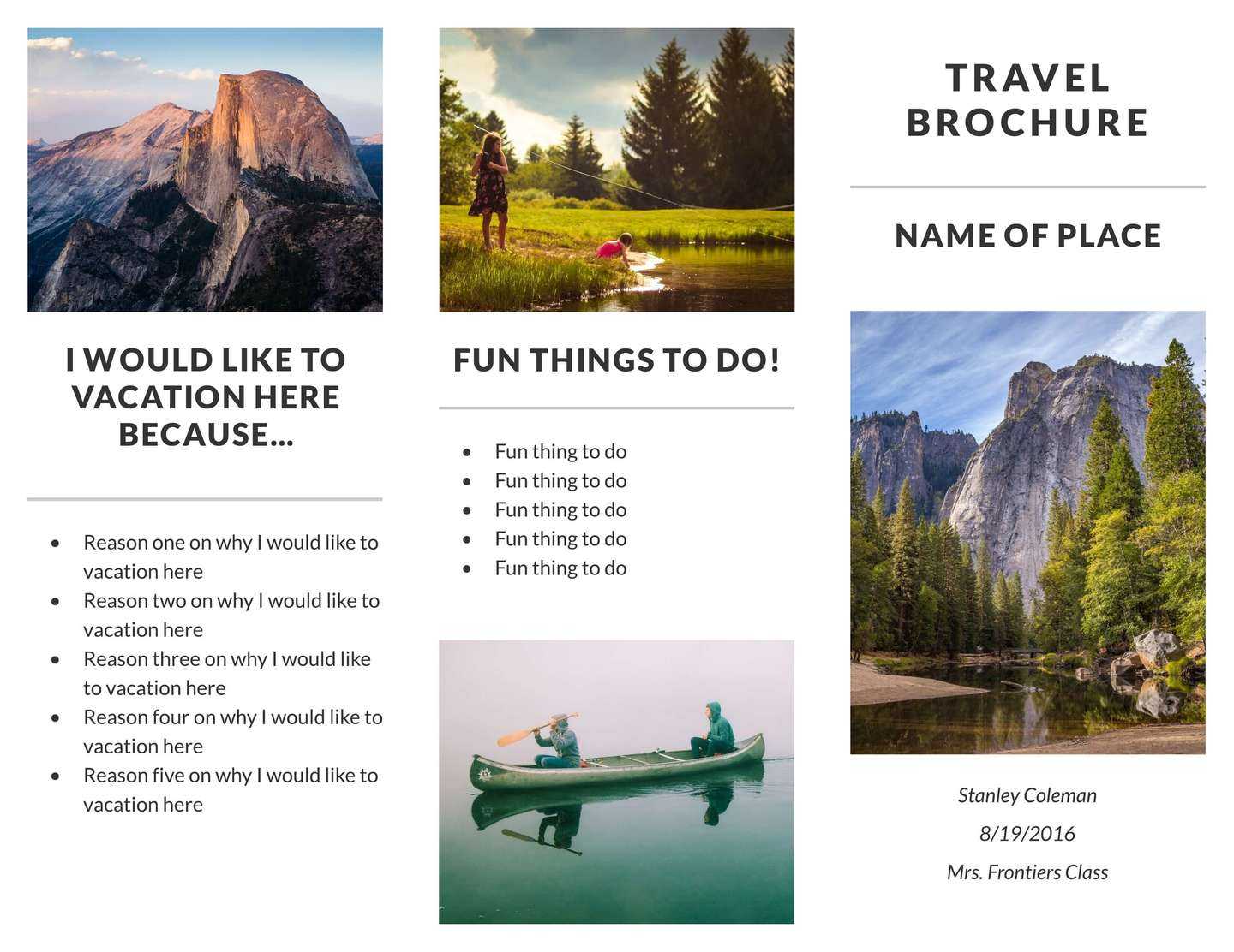 Free Travel Brochure Templates & Examples [8 Free Templates] In Word Travel Brochure Template