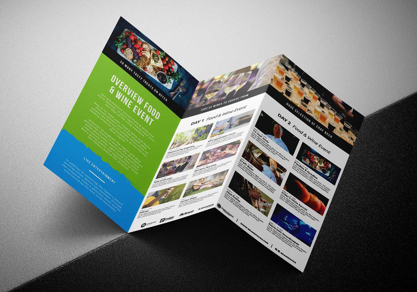 Free Tri Fold Brochure Template For Events & Festivals – Psd Pertaining To Wine Brochure Template