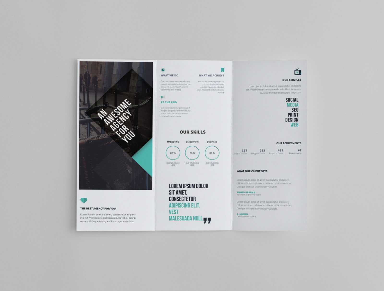 Free Trifold Brochure Template Intended For 3 Fold Brochure Template Psd Free Download