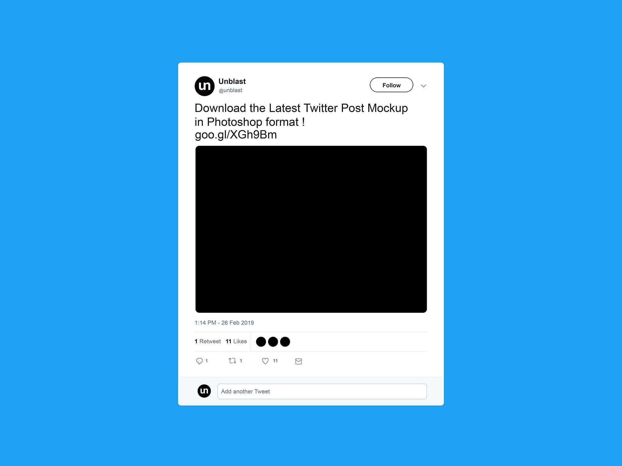 Free Twitter Post Mockup (2019) Within Blank Twitter Profile Template