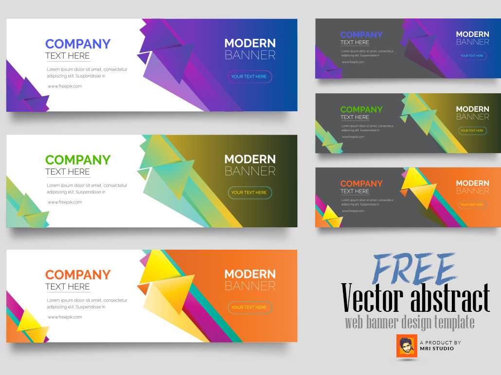 Free Vector Abstract Web Banner Design Templatemri For Website Banner Design Templates