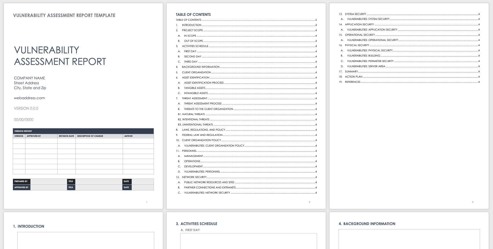 Free Vulnerability Assessment Templates | Smartsheet With Regard To Physical Security Risk Assessment Report Template