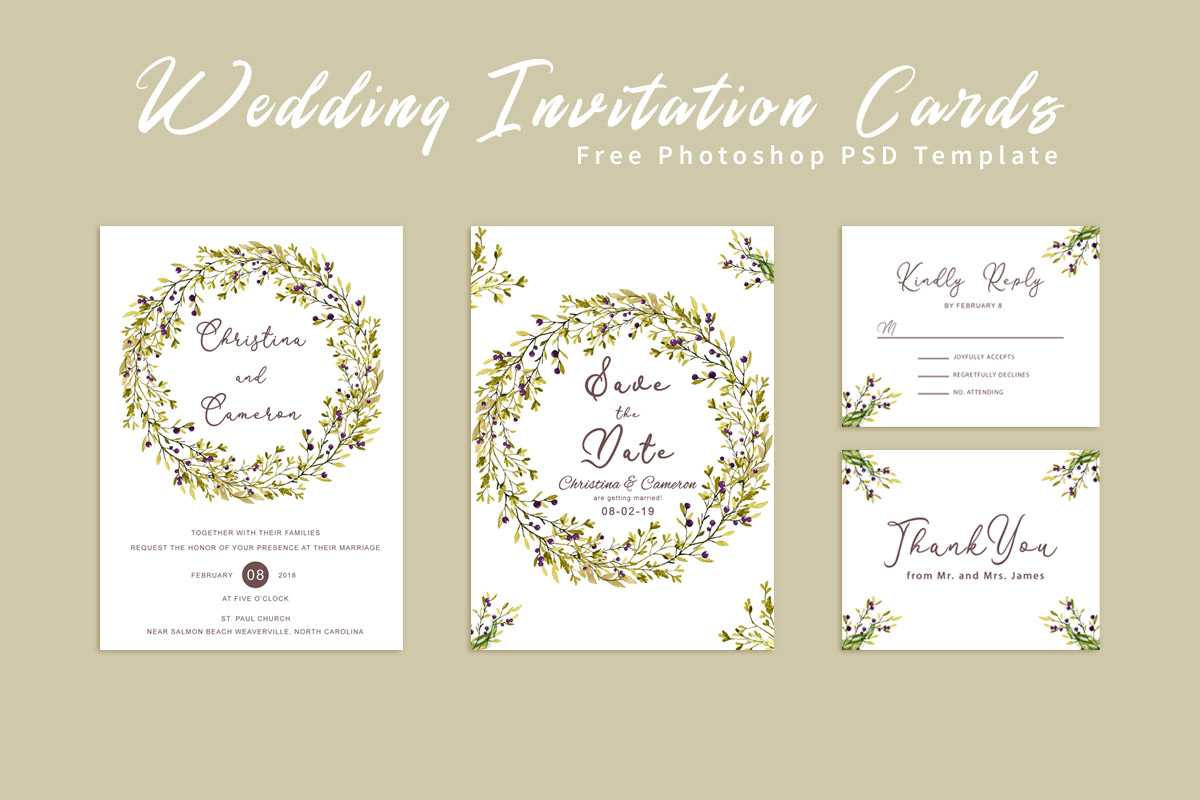 Free Wedding Invitation Card Template – Creativetacos With Free Printable Wedding Rsvp Card Templates