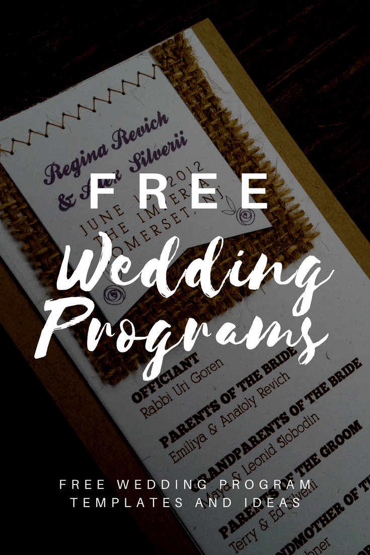 Free Wedding Program Templates | Wedding Program Ideas In Free Printable Wedding Program Templates Word
