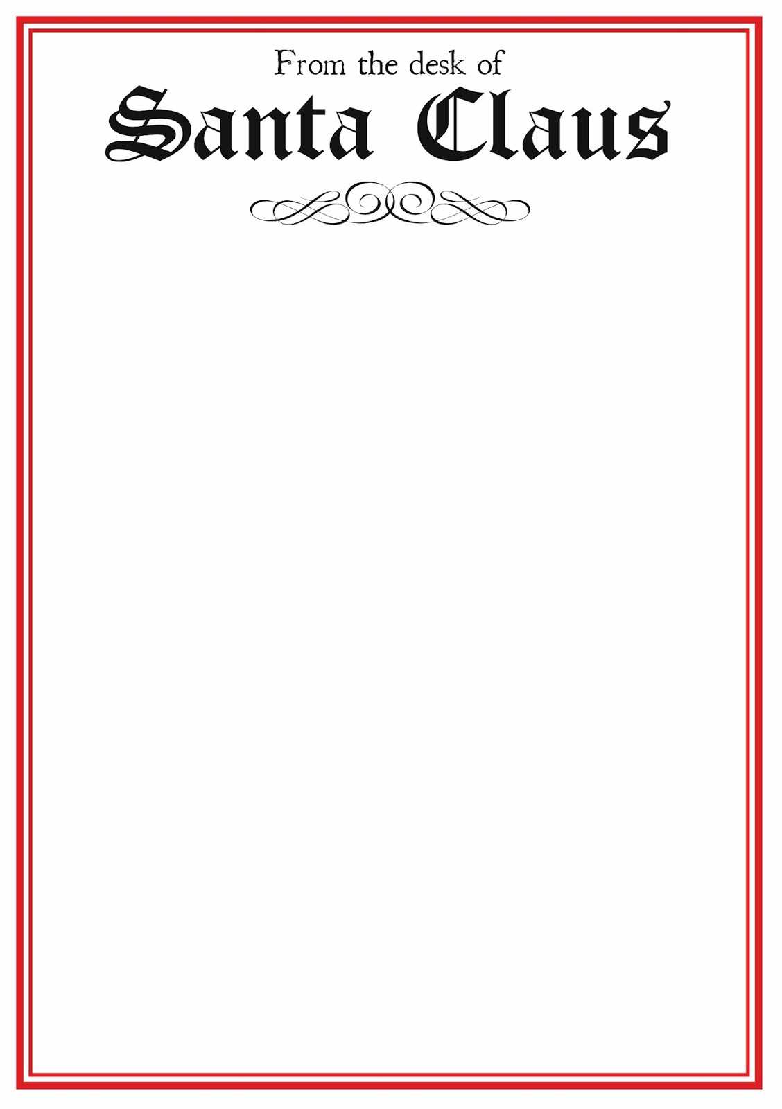 From The Desk Of Template Word – Zohre.horizonconsulting.co With Santa Letter Template Word