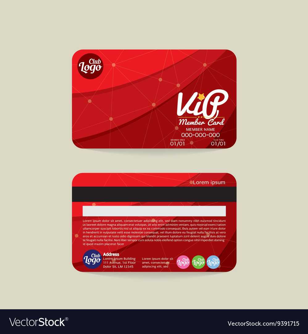 Front And Back Vip Member Card Template Throughout Template For Membership Cards