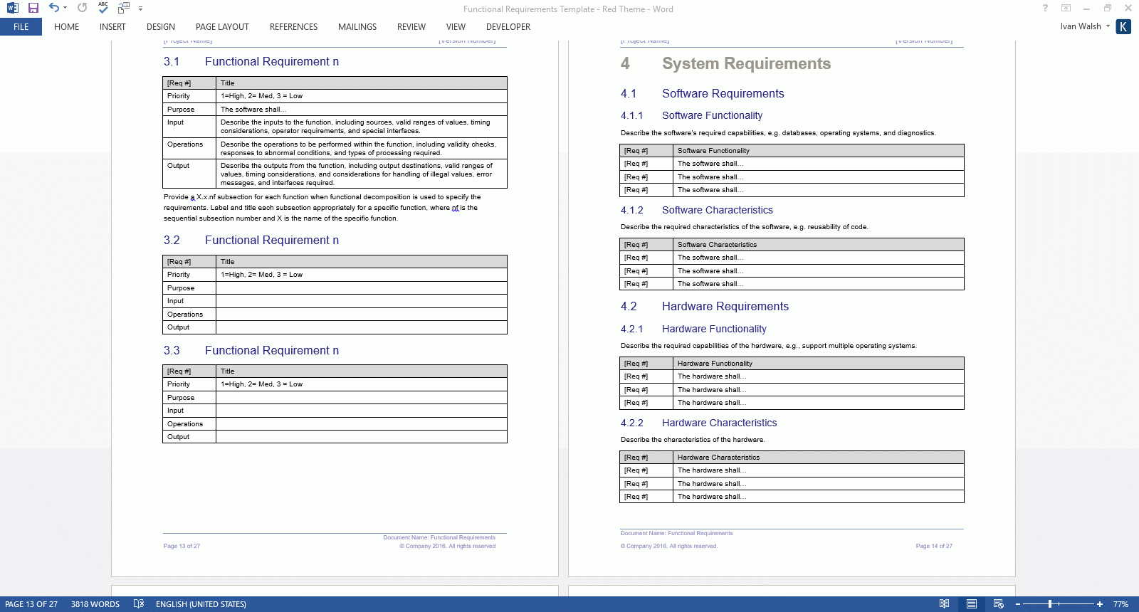 Functional Document Template – Mahre.horizonconsulting.co Inside Product Requirements Document Template Word