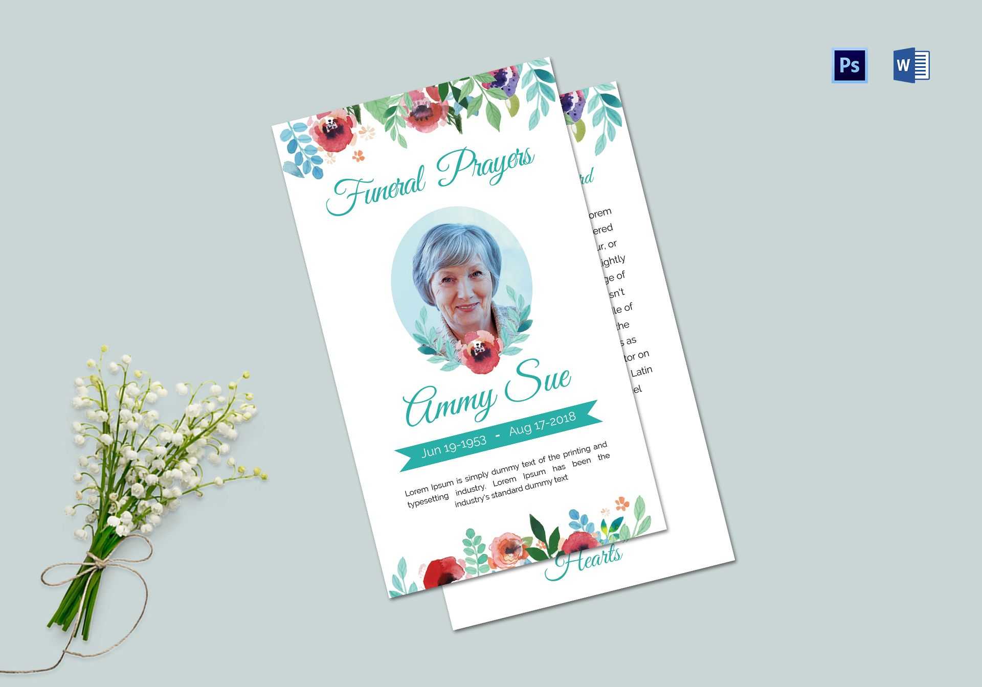 Funeral Family Prayer Card Template Intended For Prayer Card Template For Word