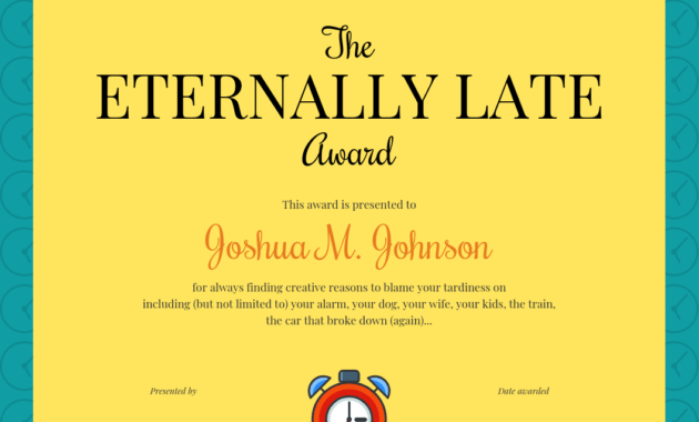 Funny Certificate Template in Funny Certificate Templates