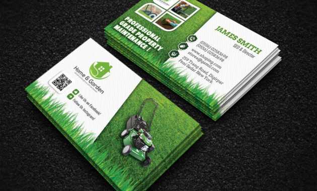 Garden Landscape Business Card Template | Download Here - Gr for Landscaping Business Card Template