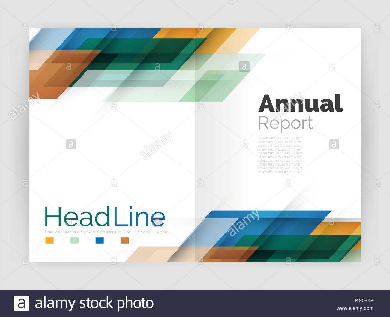 Geometric Business Annual Report Templates, Modern Brochure Inside Illustrator Report Templates