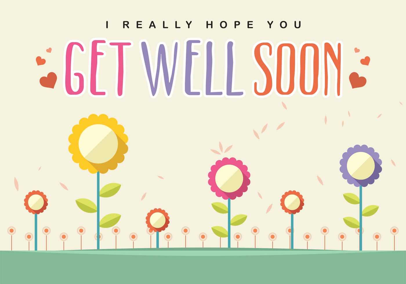 Get Well Soon Card Vector - Download Free Vectors, Clipart Inside Get Well Soon Card Template
