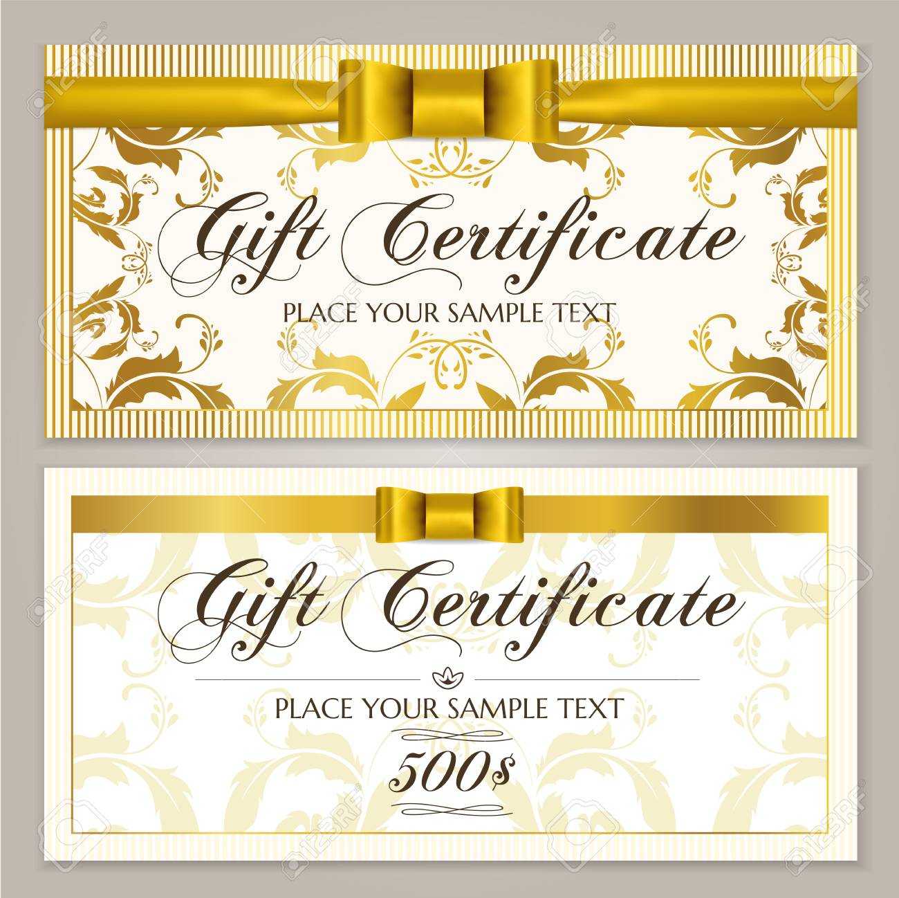 Gift Certificate Template (Gift Voucher Layout, Coupon Template) With Regard To Restaurant Gift Certificate Template