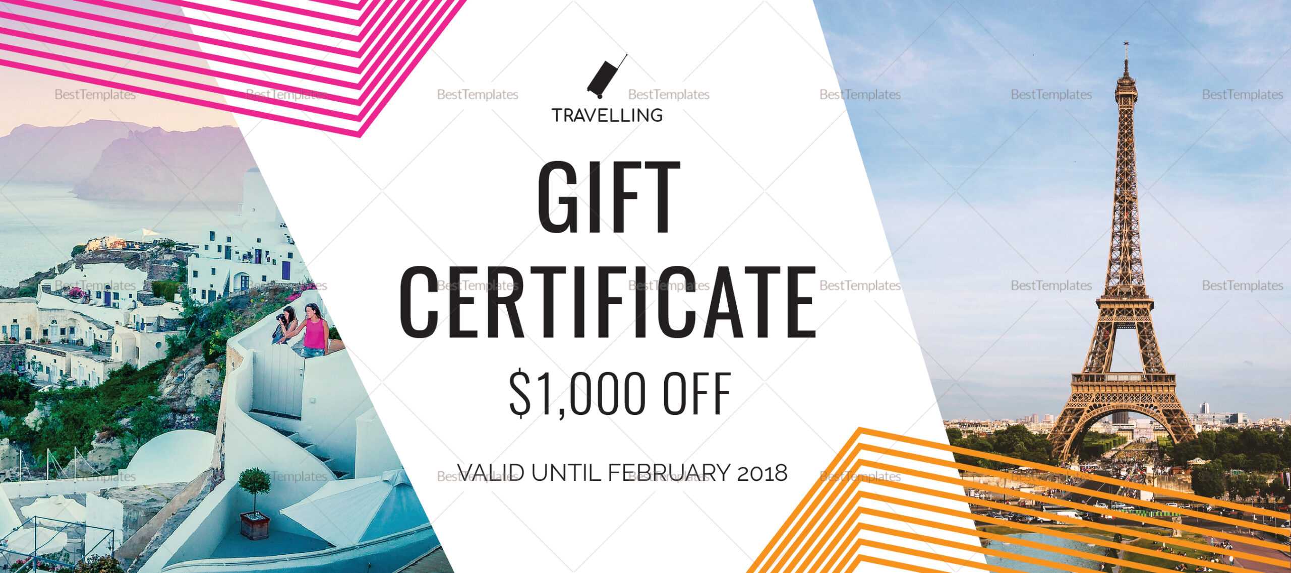 Gift Certificate Template Travel | Certificatetemplategift Regarding Publisher Gift Certificate Template