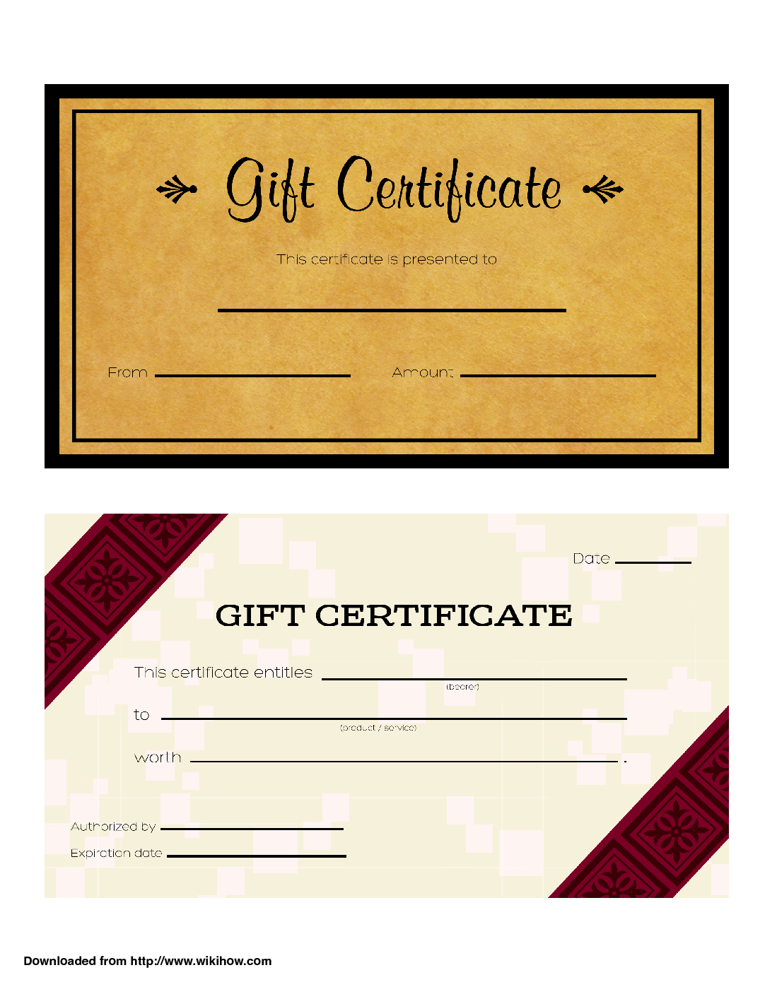 Gift Certificate Templates – Wikihow Intended For Homemade Christmas Gift Certificates Templates