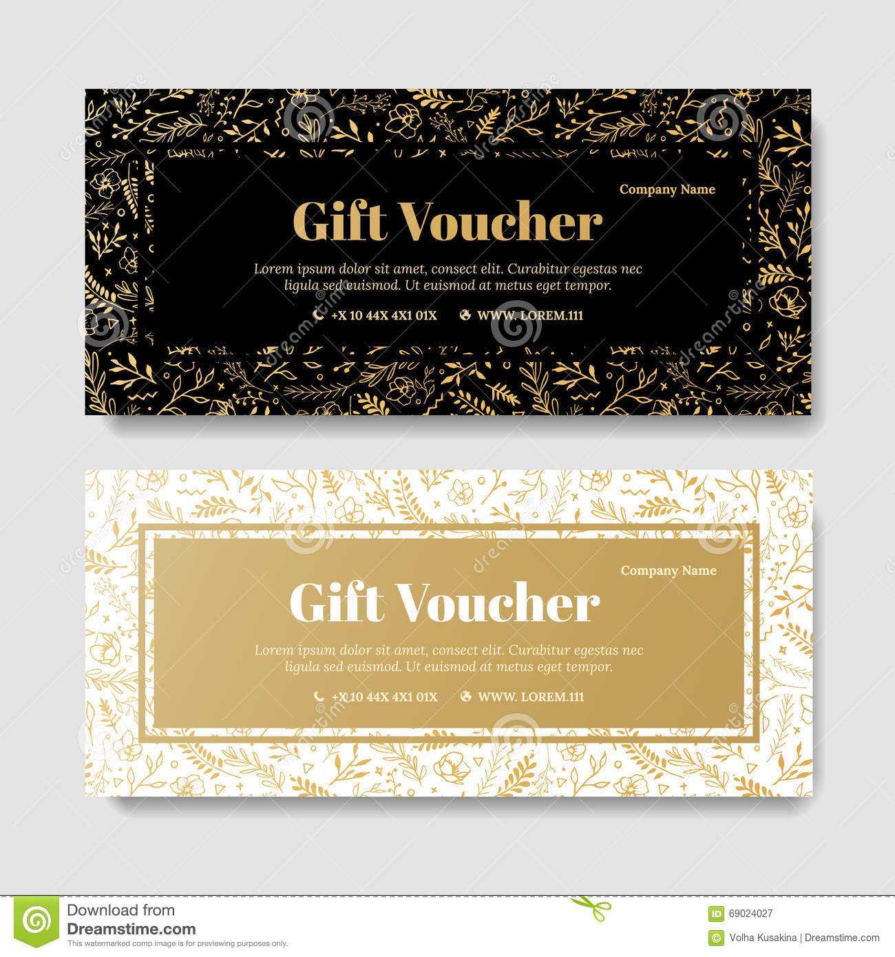 Gift Premium Voucher, Coupon Template. Stock Illustration Pertaining To Spa Day Gift Certificate Template