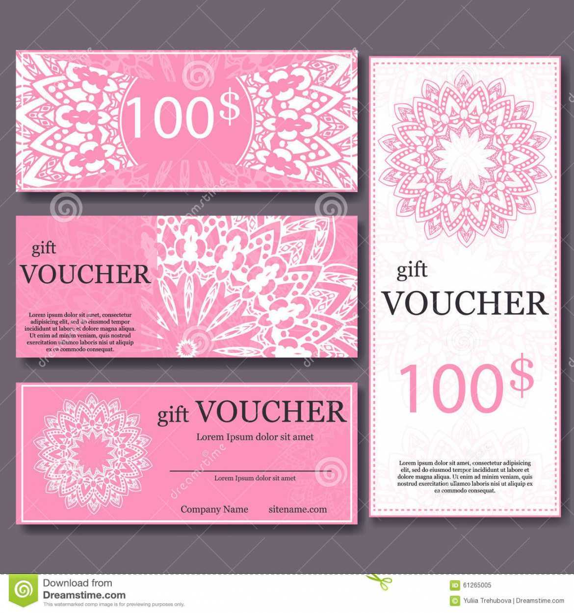 Gift Voucher Template With Mandala Design Certificate For In Magazine Subscription Gift Certificate Template