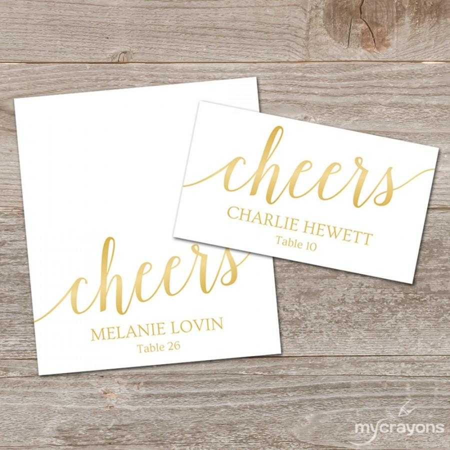 Gold Place Cards Printable Template, Editable Gold Intended For Printable Escort Cards Template