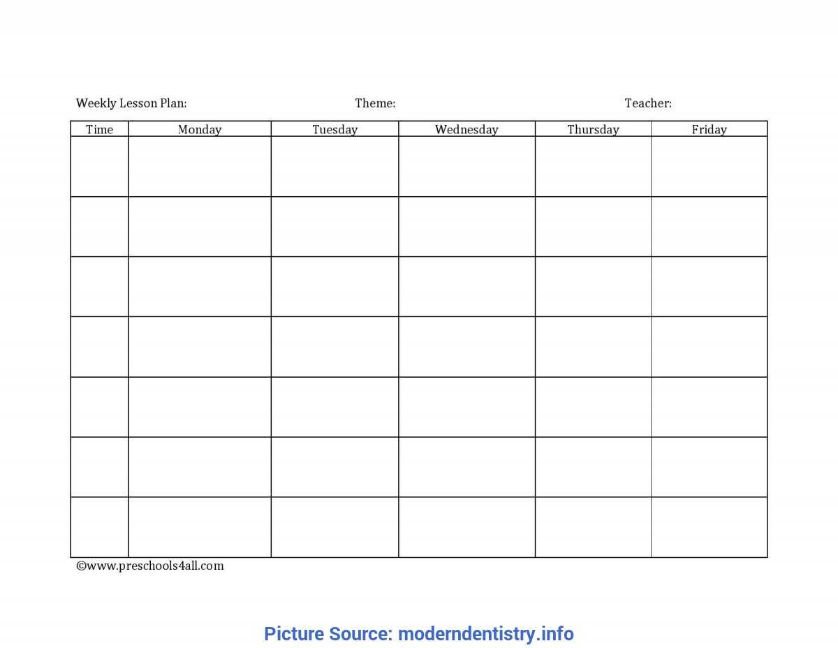 Good Lesson Plan Template For Preschool Teachers Preschool Regarding Preschool Weekly Report Template