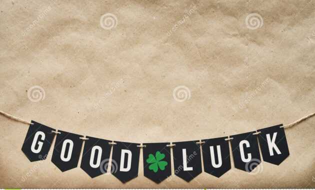 Good Luck Banner Lettering Stock Image. Image Of Craft regarding Good Luck Banner Template