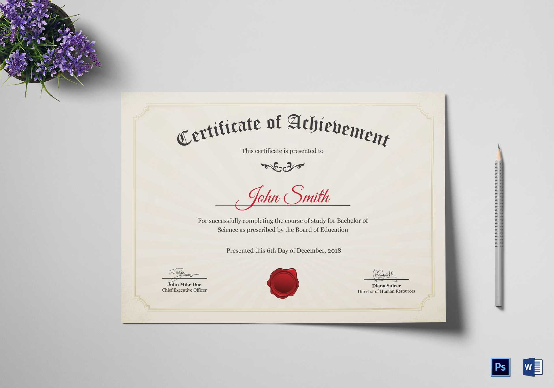 Graduation Degree Certificate Template Inside Graduation Certificate Template Word